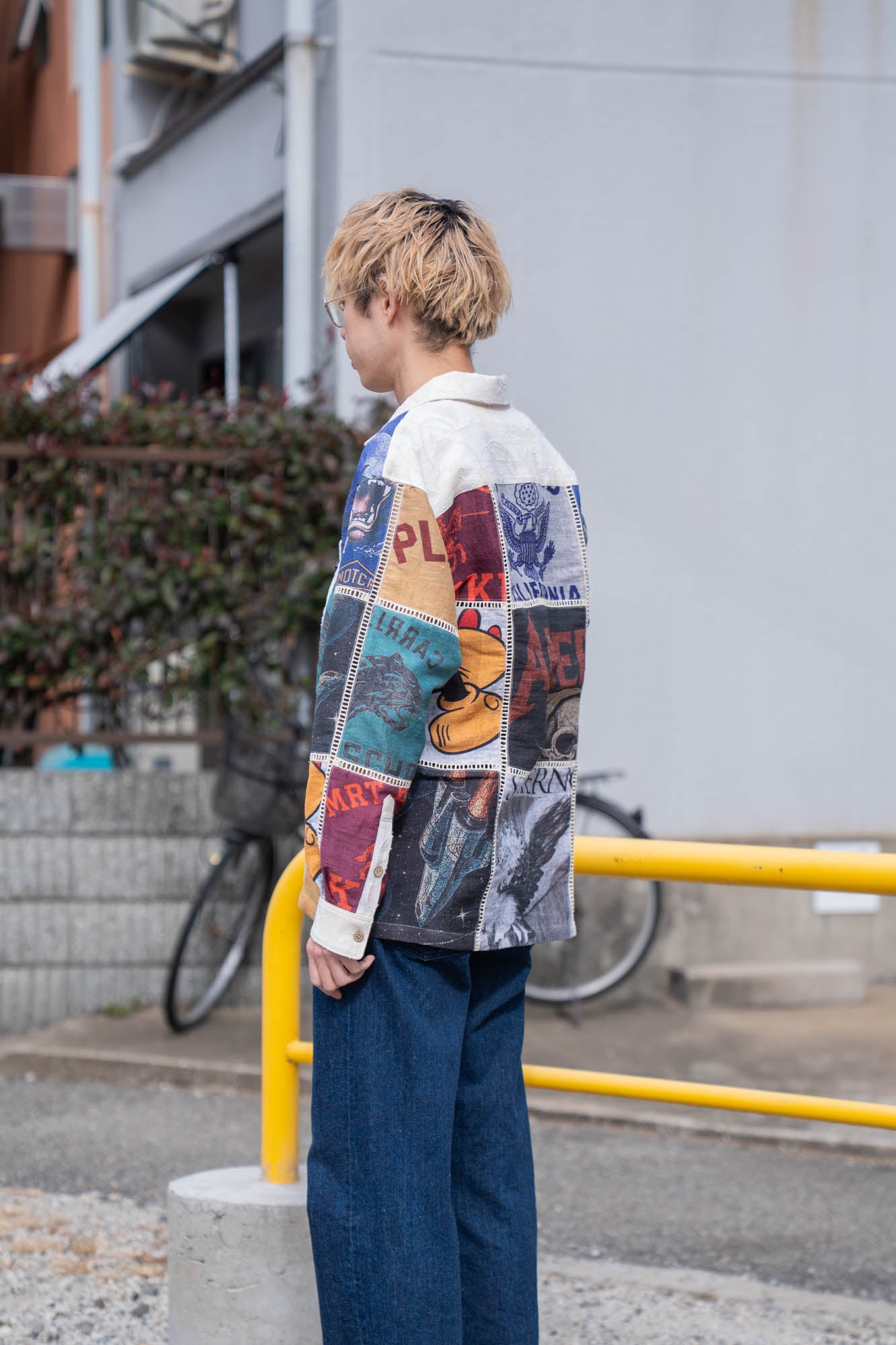 Patchworked Silk Shirt