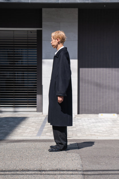 SOUTIEN COLLAR OVERCOAT IN DOUBLE FACE BEAVER