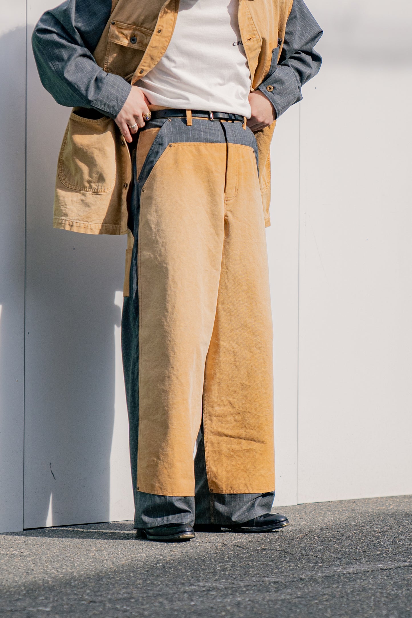 Vintage-effect work pants