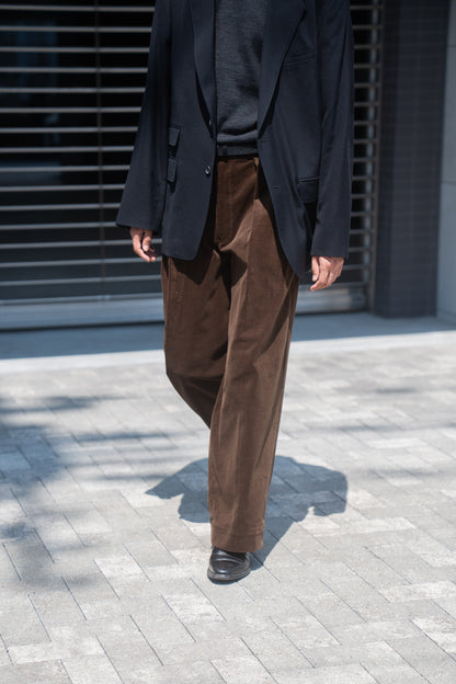 CORDUROY 2TUCK WIDE TROUSERS