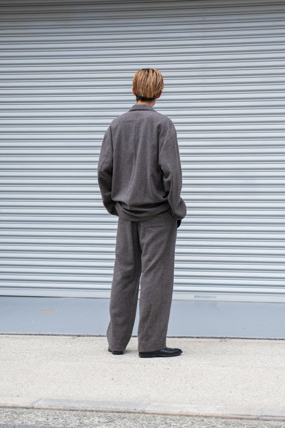 WOOL/CASHMERE FLEECE EASY TWIST TROUSERS(ST.1270)