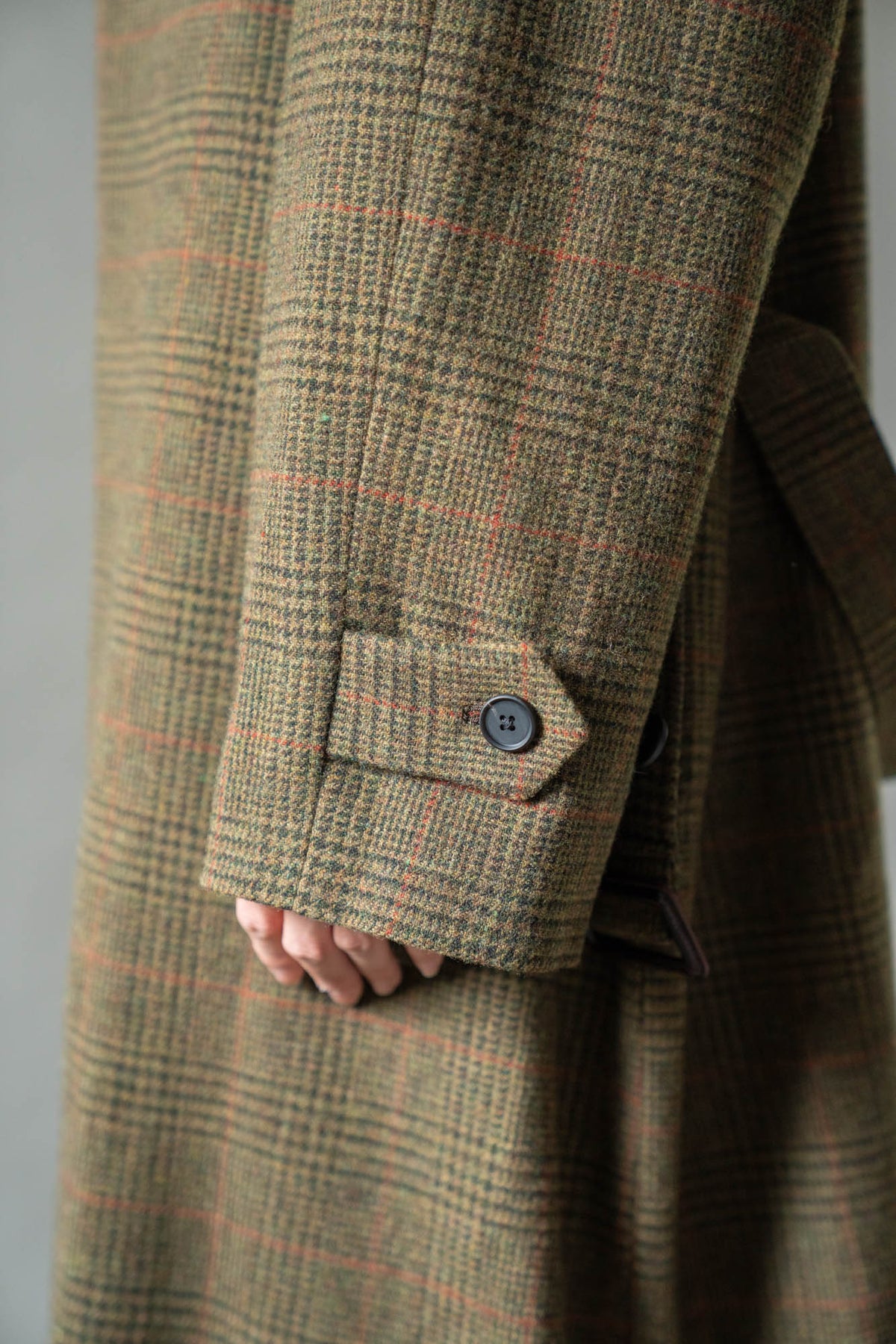 BRITISH TWEED RAGLAN SLEEVE BALMACAAN COAT(ST.1536)