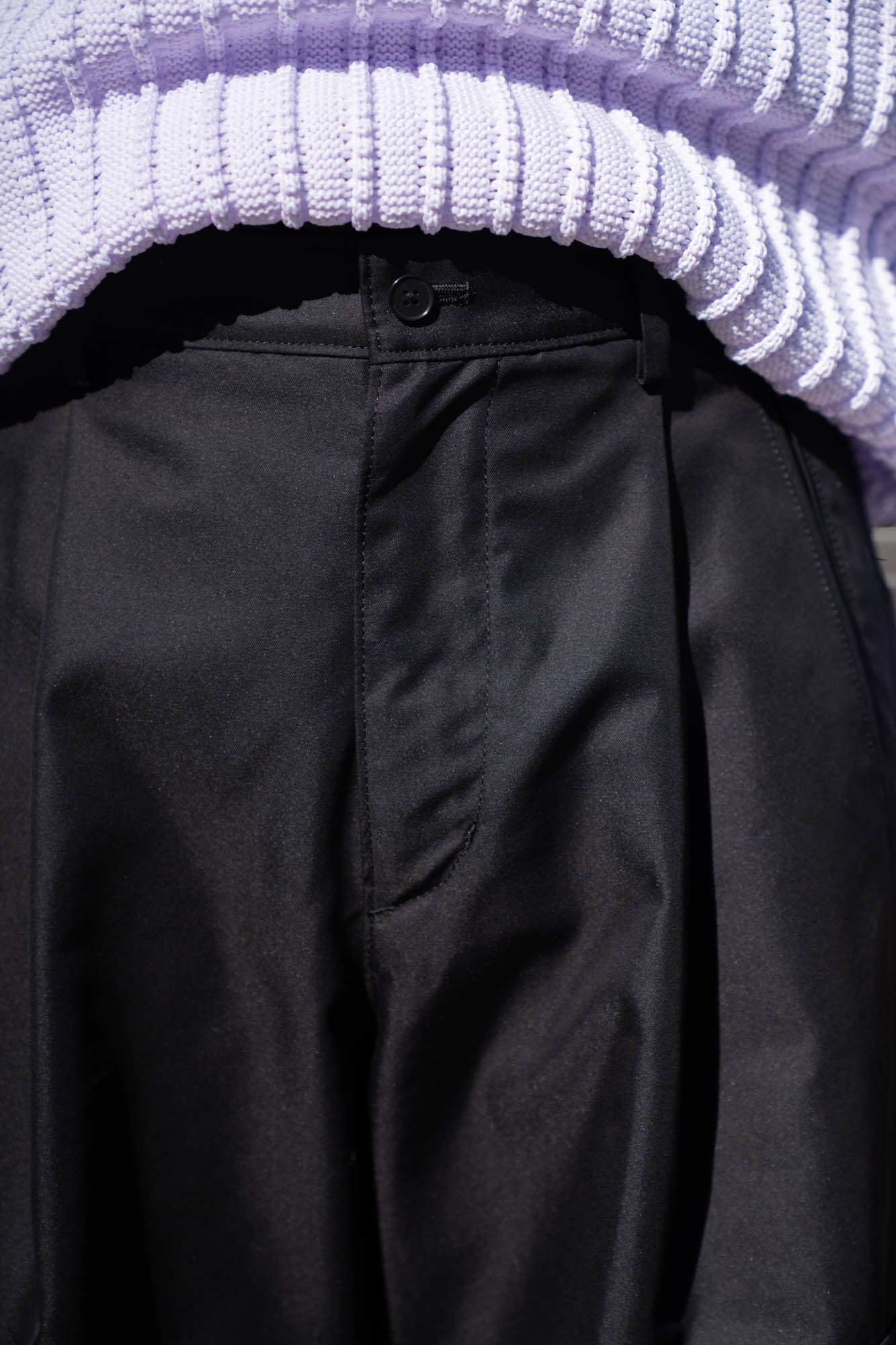 Giza cotton cargo tuck pants