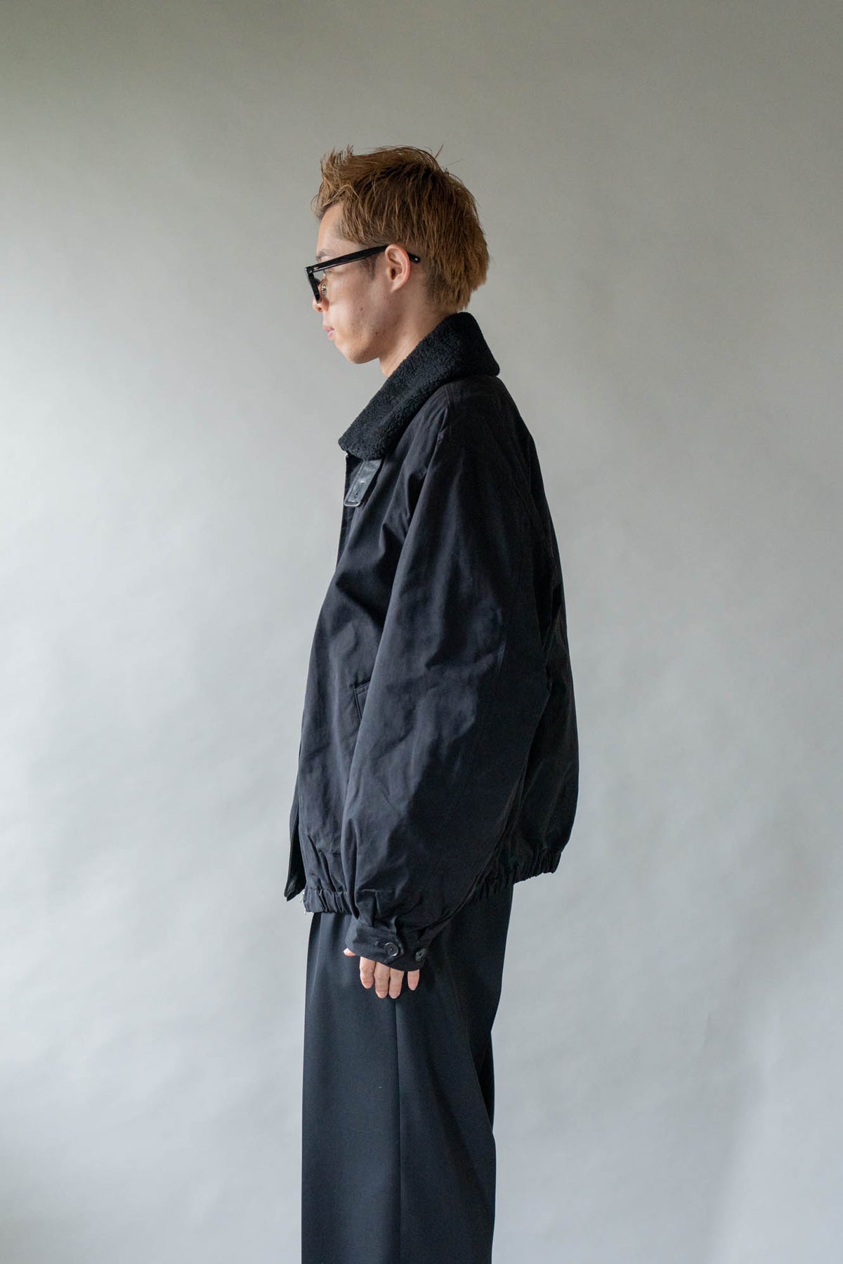 DETATCHABLE COLLAR RESIN-FINISH COTTON JACKET(ST.1576)