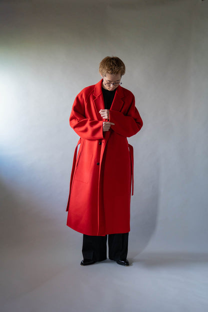 W/CA DOUBLE FACE NOTCH LAPEL COAT(ST.1544)