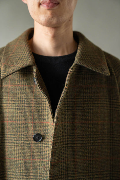 BRITISH TWEED RAGLAN SLEEVE BALMACAAN COAT(ST.1536)