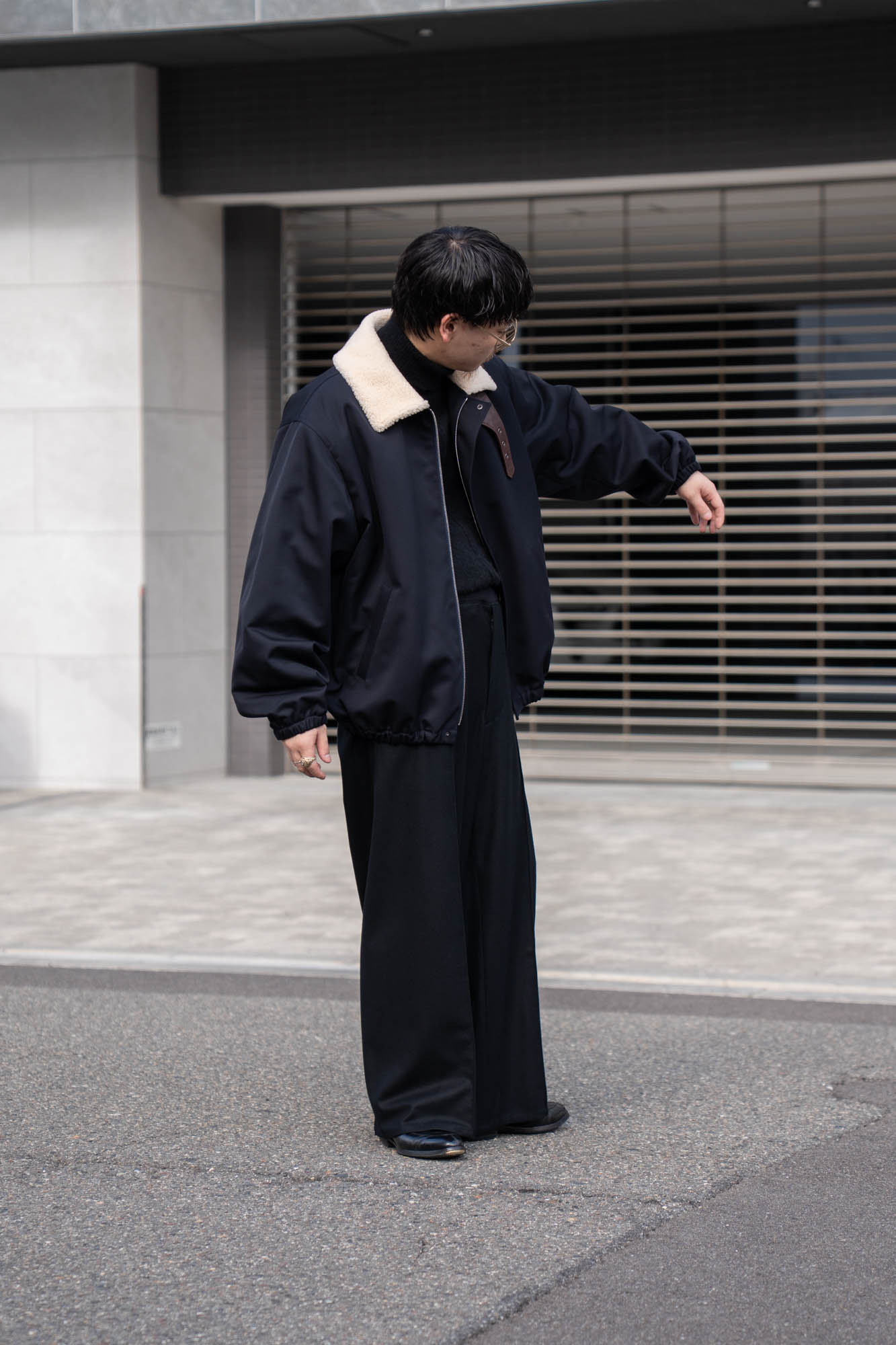 MOUTON COLLAR PADDED JACKET(ST.1377)