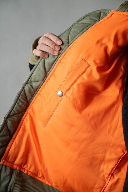 Quilt bomber jacket