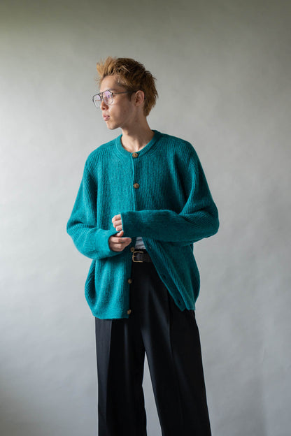 CREW-NECK KNIT CARDIGAN
