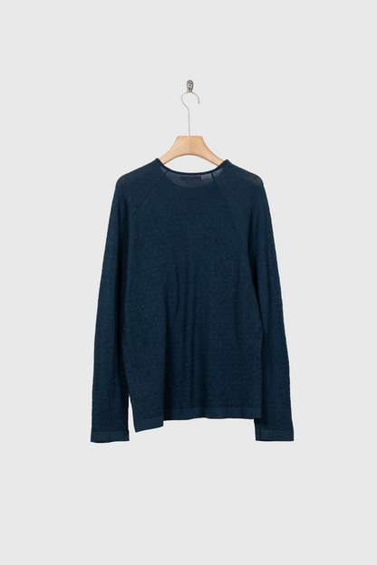 Carved Laceish Knit in Marcerized Cotton