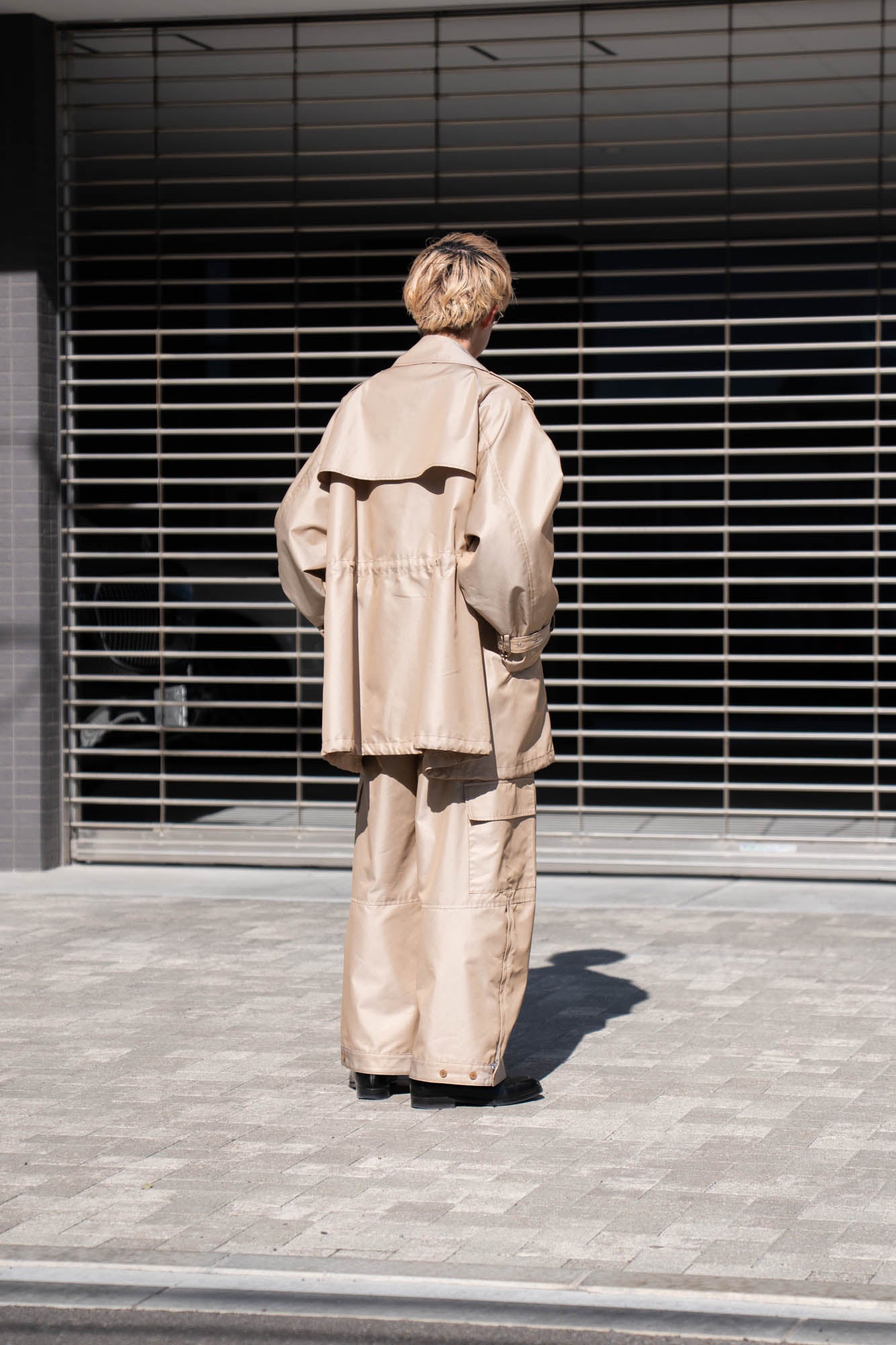Giza cotton short trench coat