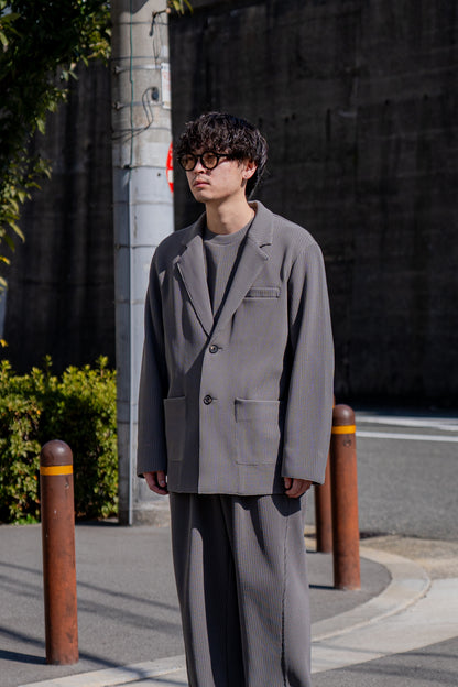 GRADATION PLEATS SINGLE BREASTED JACKET (ST.1125)