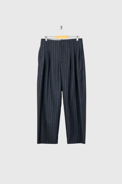 5 TUCK TROUSER IN WOOL PINSTRIPE