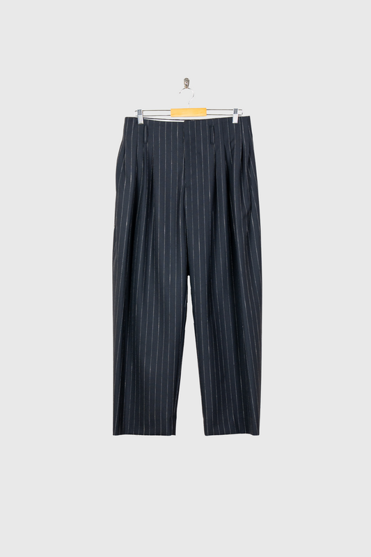 5 TUCK TROUSER IN WOOL PINSTRIPE