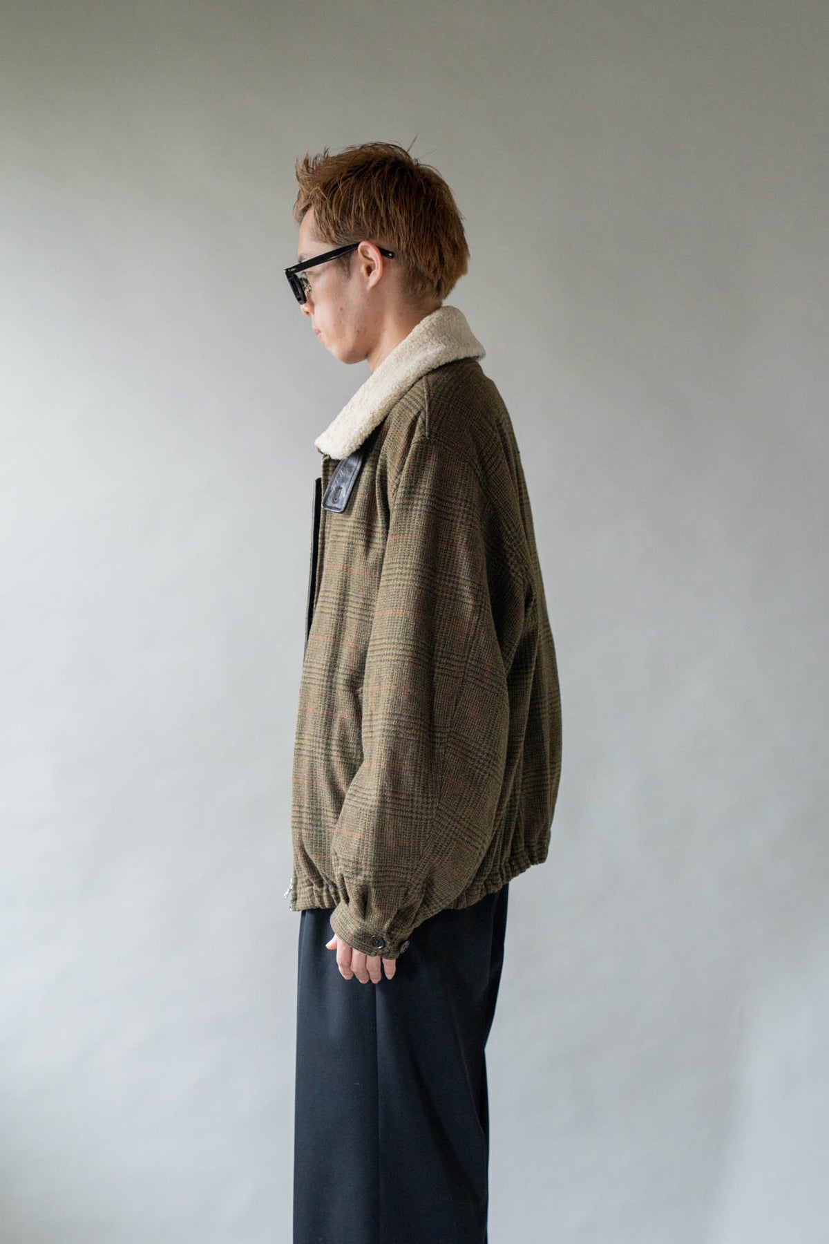 DETATCHABLE COLLAR BRITISH TWEED JACKET(ST.1577)