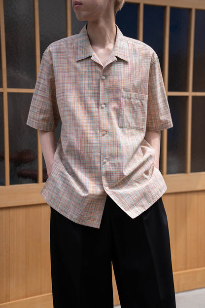 cotton ikat check shirt
