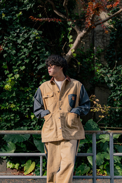 Vintage-effect work coat