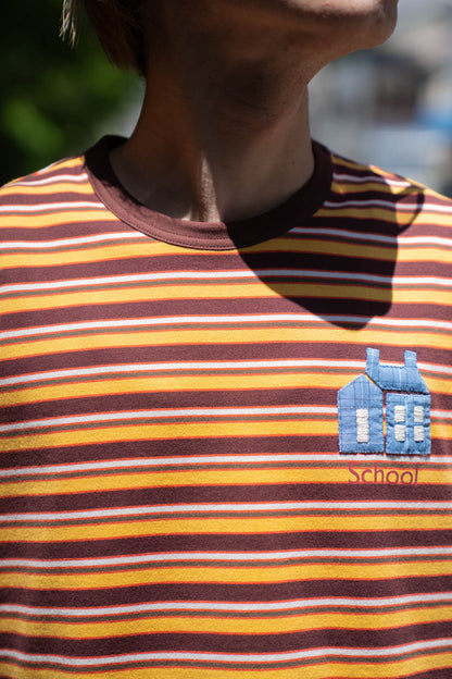 Hand-Embroidered Stripe T-Shirt