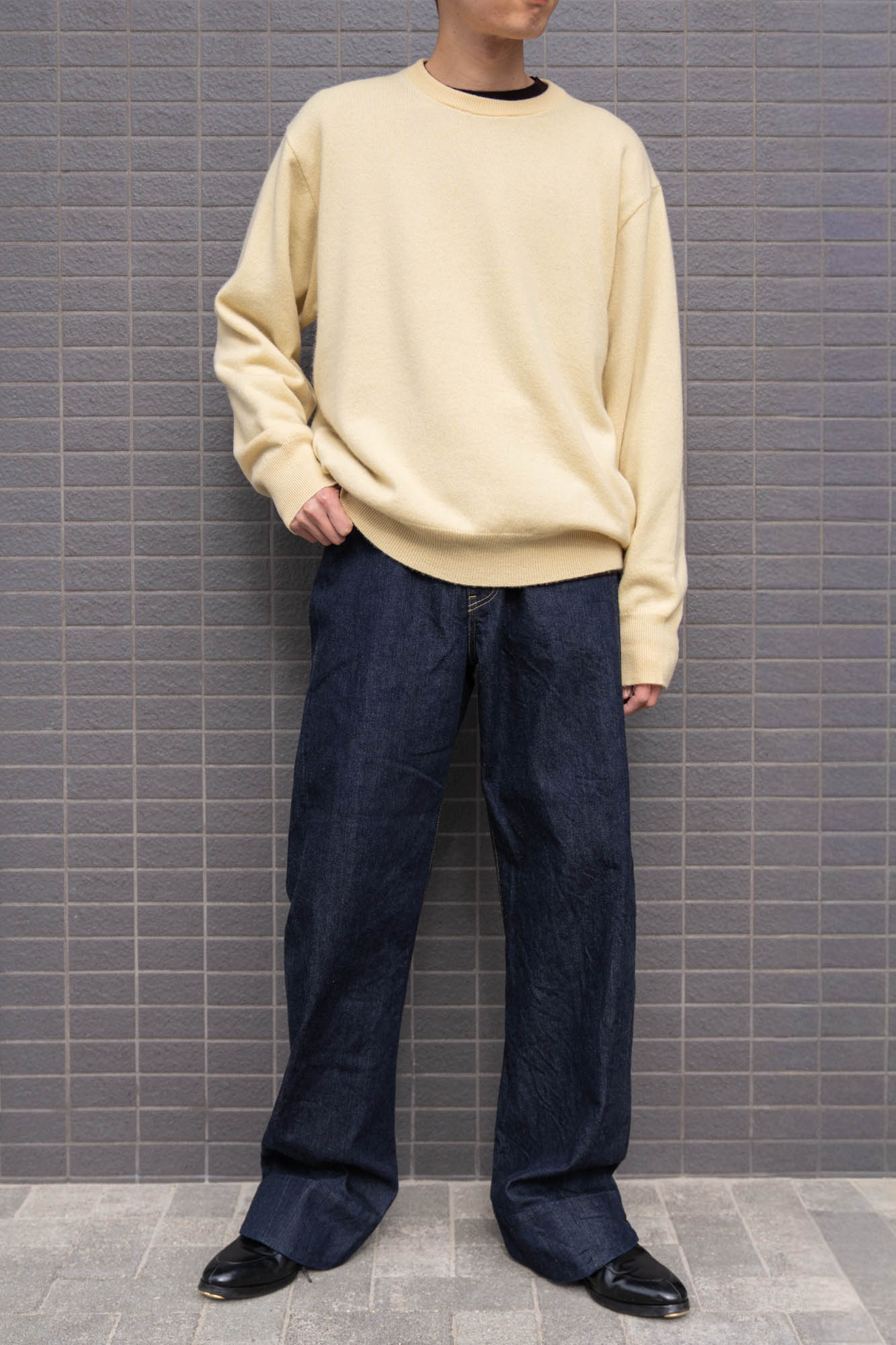 PURE CASHMERE KNIT CREW NECK LS(ST.1473)