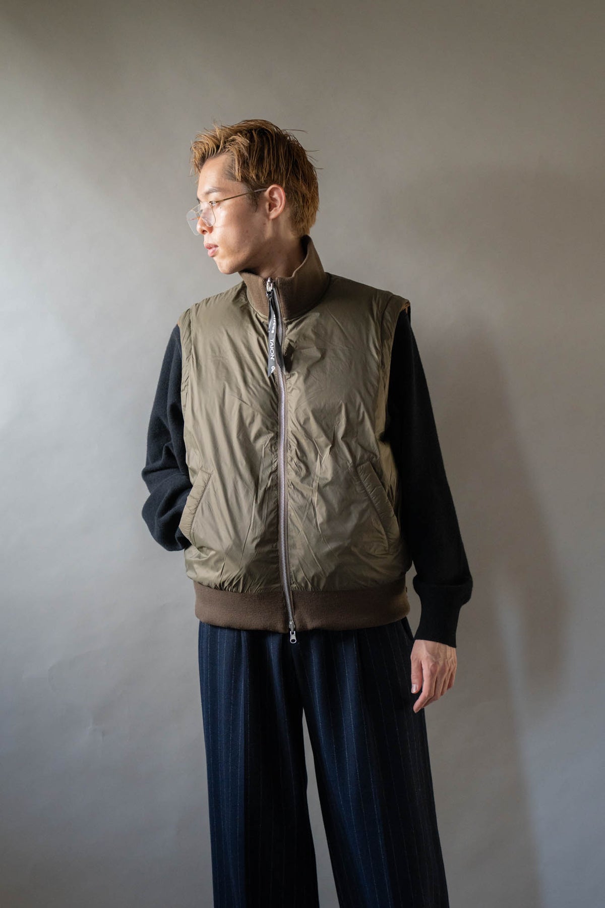 08sircus × TAION Down detachable bomber reversible