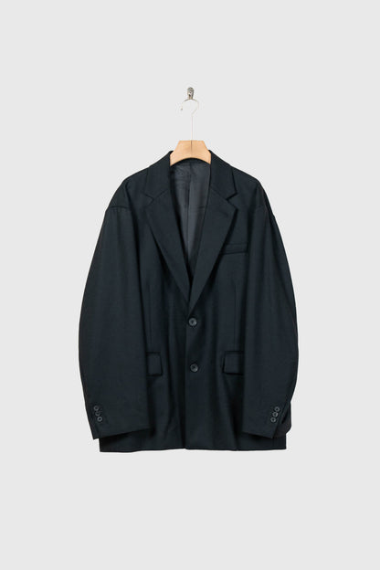 WOOL FLANNEL OVERSIZED SINGLE BREASTED JACKET(ST.1593)
