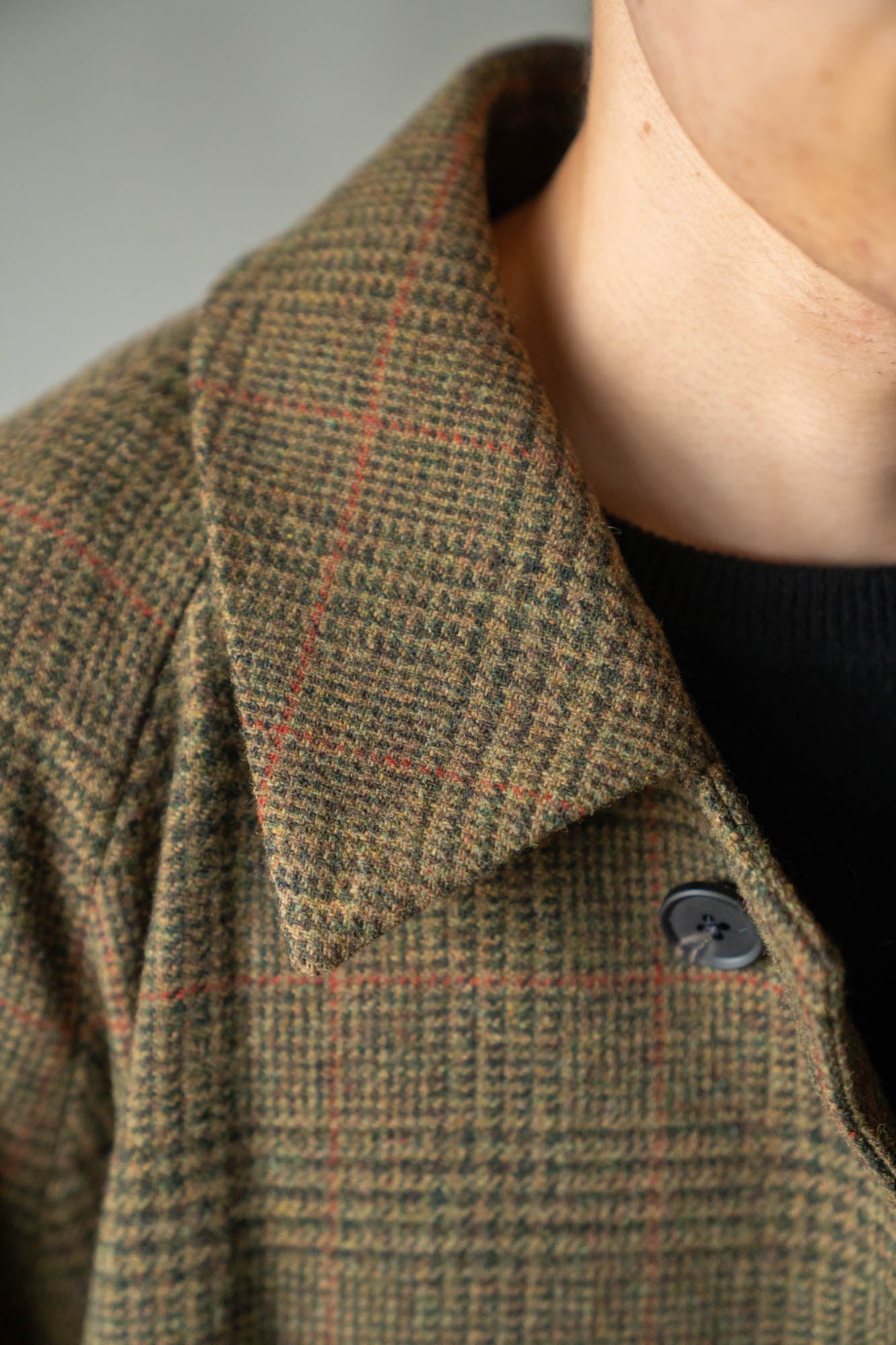 BRITISH TWEED RAGLAN SLEEVE BALMACAAN COAT(ST.1536)