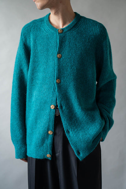 CREW-NECK KNIT CARDIGAN