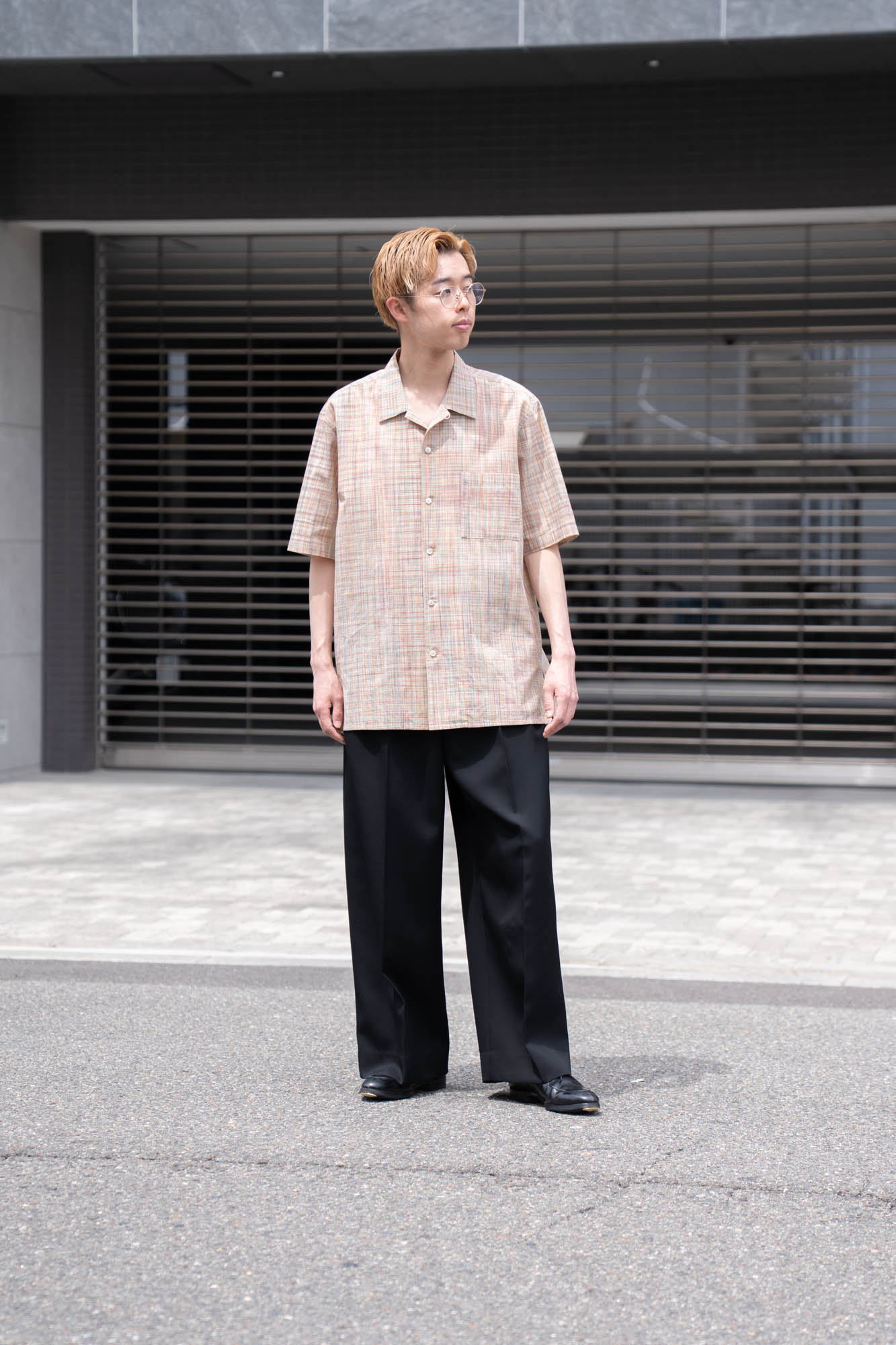 cotton ikat check shirt