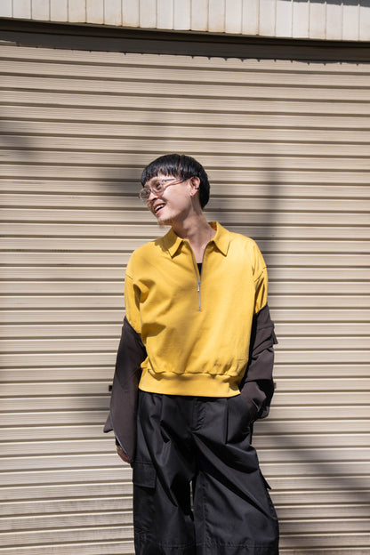 HALF ZIP JERSEY SHORT SLEEVE