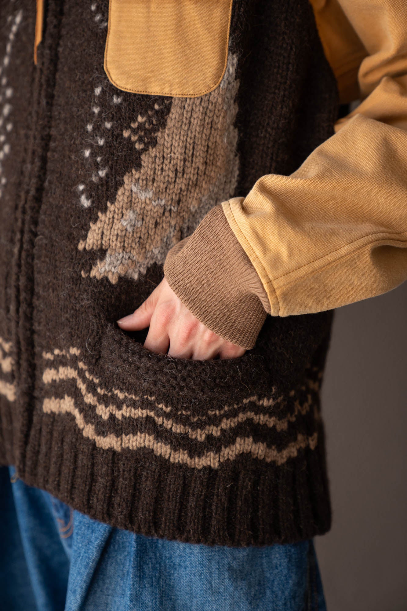 Combination cowichan sweater