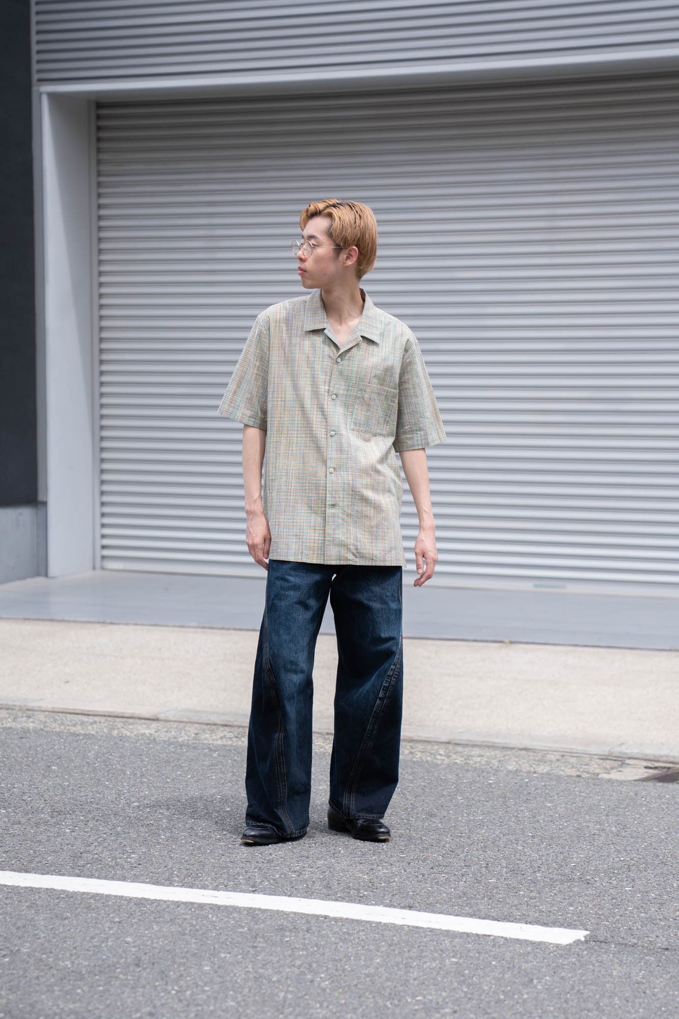cotton ikat check shirt