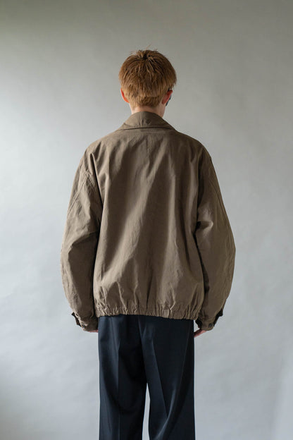 DETATCHABLE COLLAR RESIN-FINISH COTTON JACKET(ST.1576)