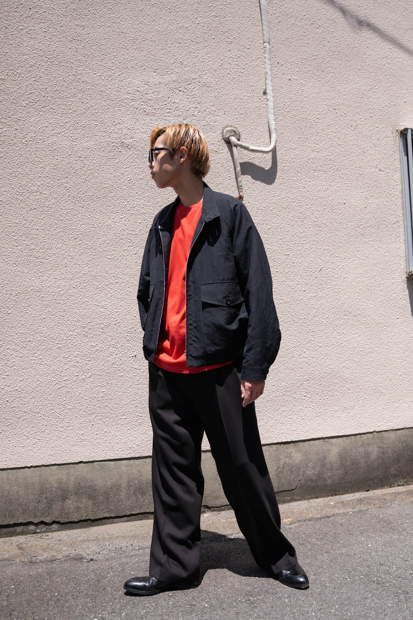 GARMENT DYED BORDER T-SHIRT