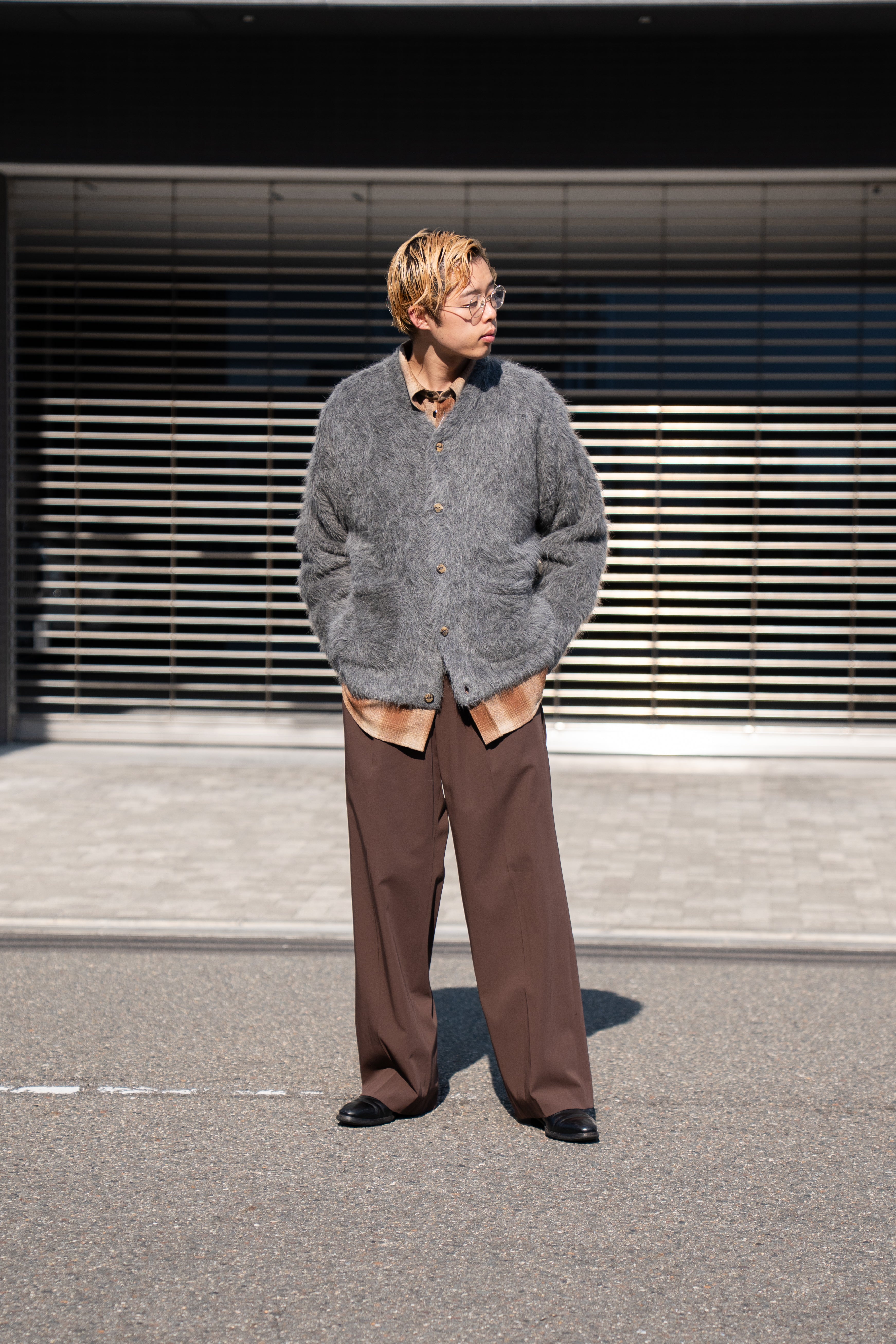 専用　ヒムカシ製図 Waterproof arrow cardigan THE INOUE BROTHERS（ザ・イノウエブラザーズ） - Suri Alpaca