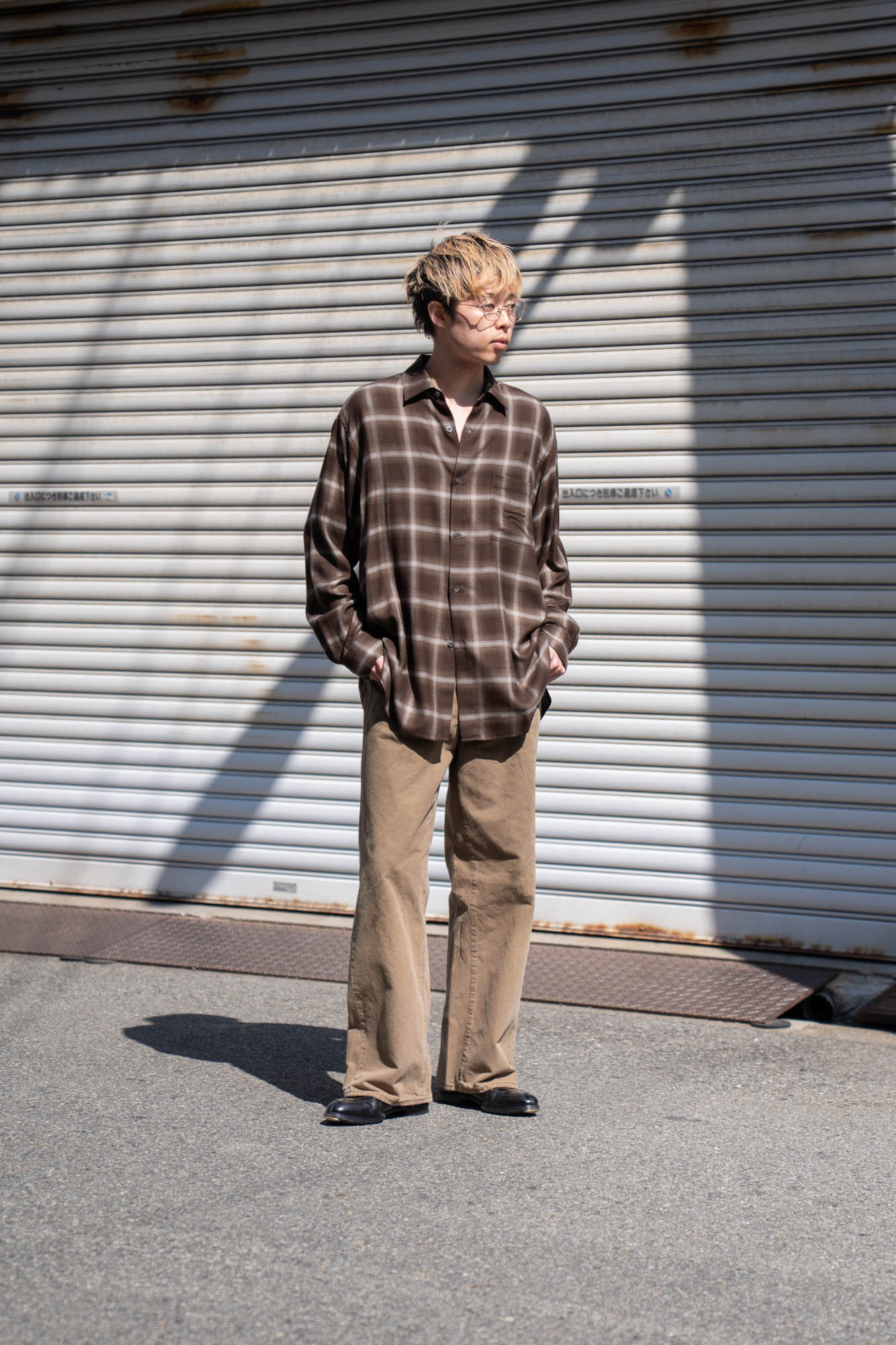 シュタイン　2026SSシャツ　ST.1461 LY/VIS CHECK OVERSIZED LS SHIRT(ST.1461) | シャツ ssstein