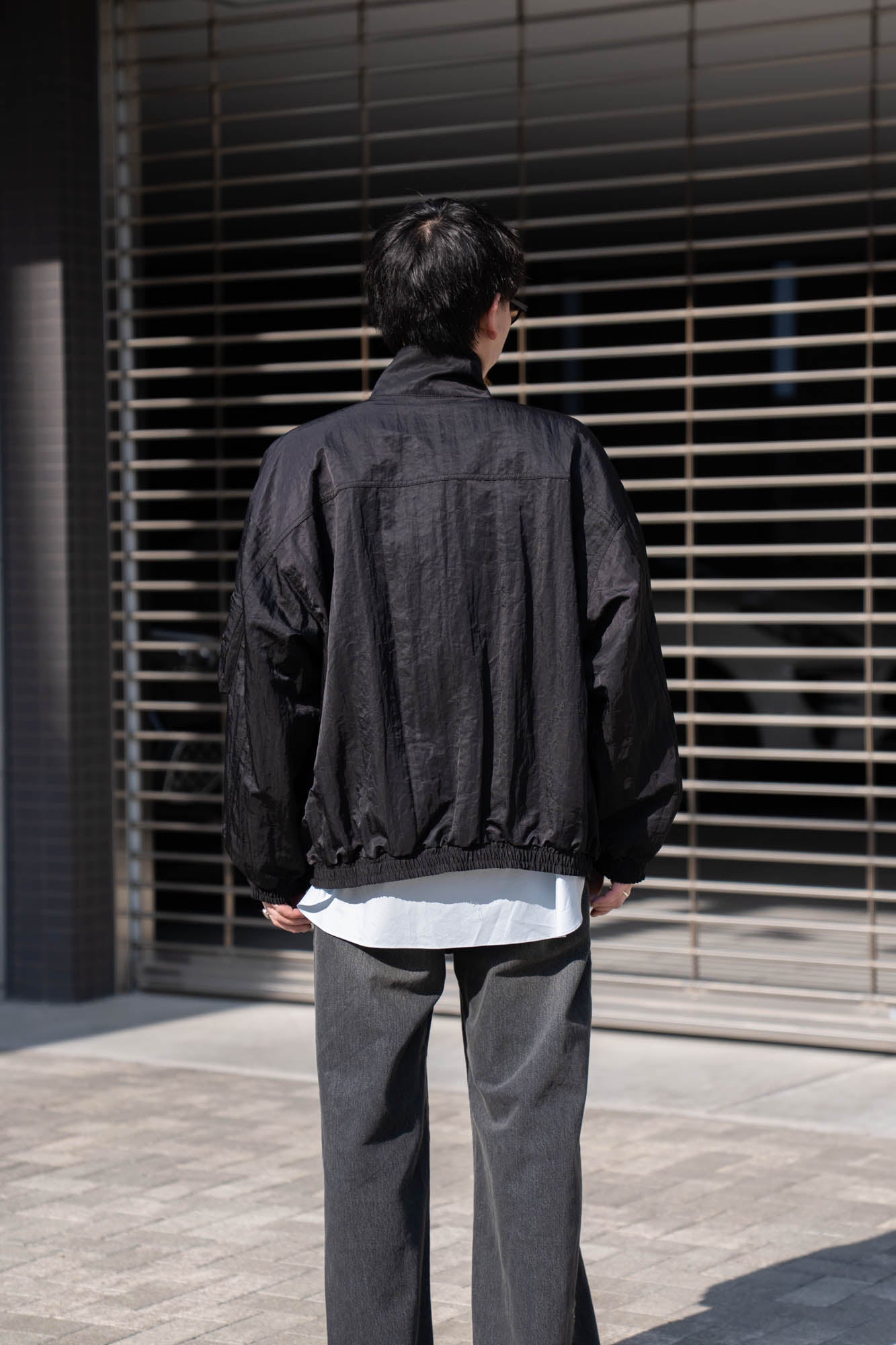 SHRUNK NYLON OVERSIZED FIGHT JACKET(ST.1386)
