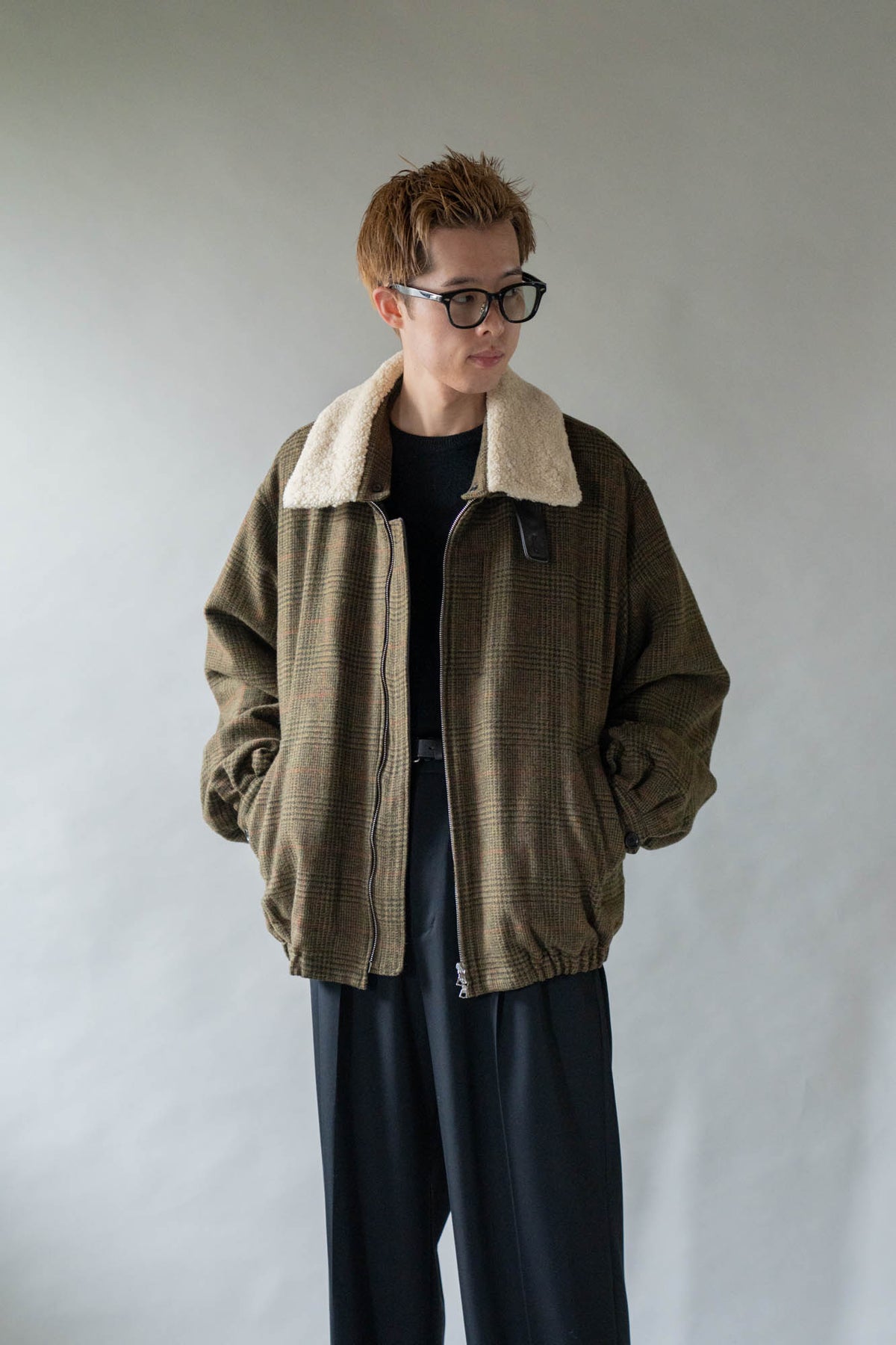 DETATCHABLE COLLAR BRITISH TWEED JACKET(ST.1577)