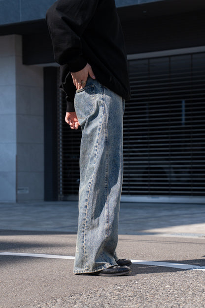 DEFORMATION WIDE DENIN JEANS(ST.1345)