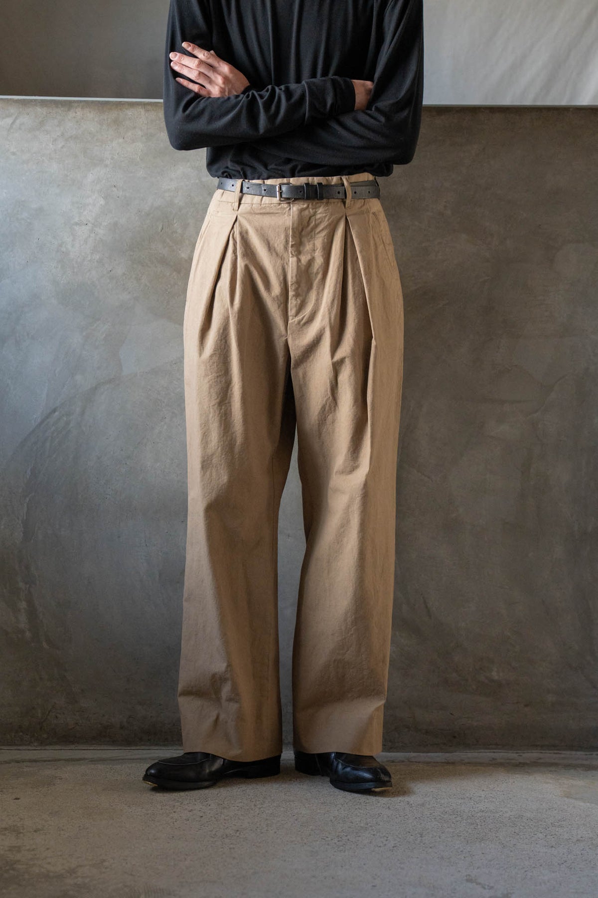 GD INVERTED PLEAT TROUSERS