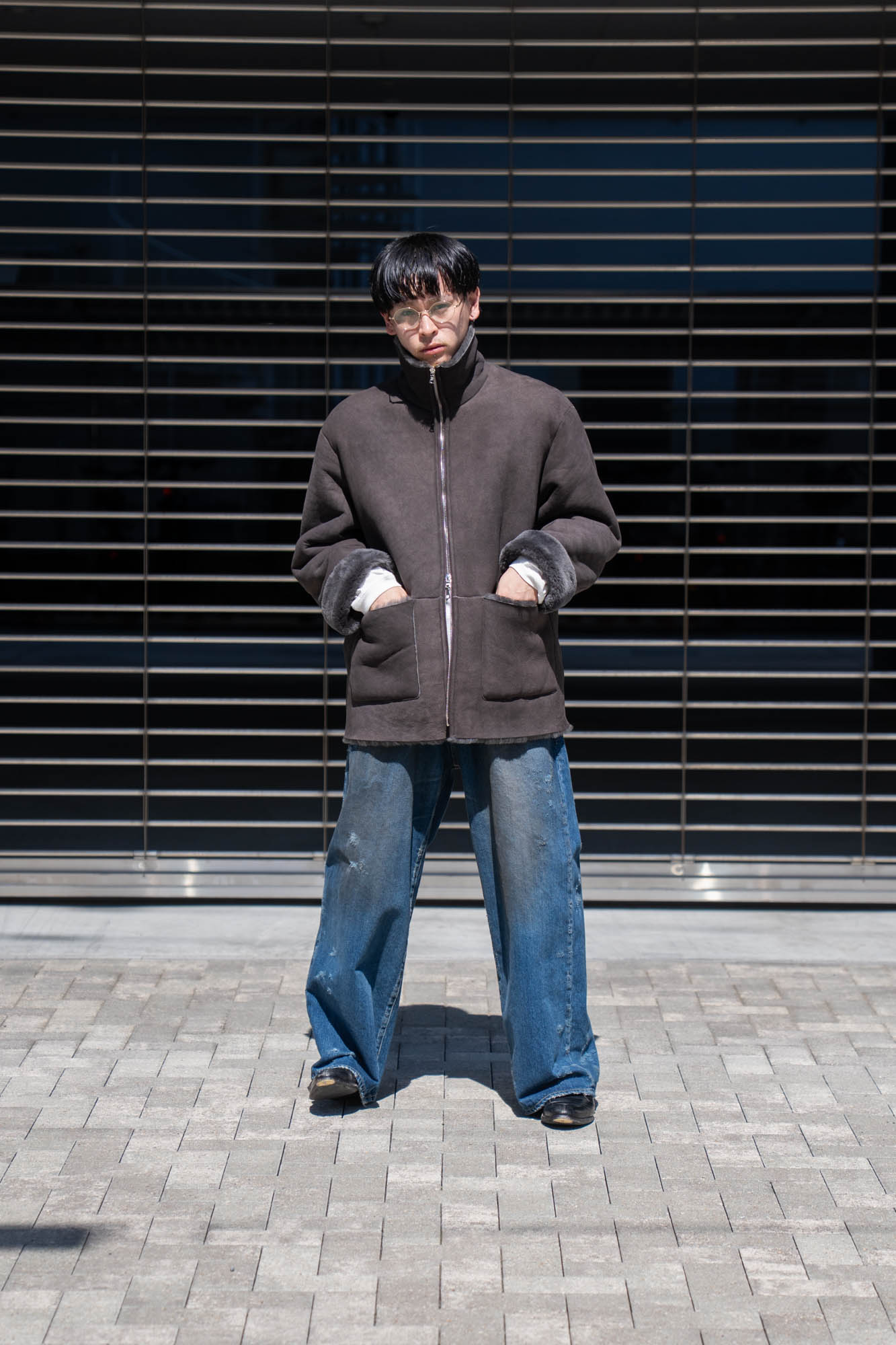 CUT-OFF MOUTON JACKET(ST.1222)