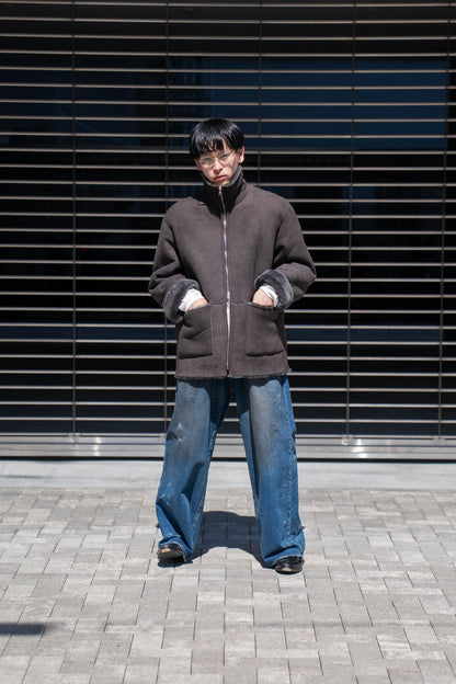 CUT-OFF MOUTON JACKET(ST.1222)