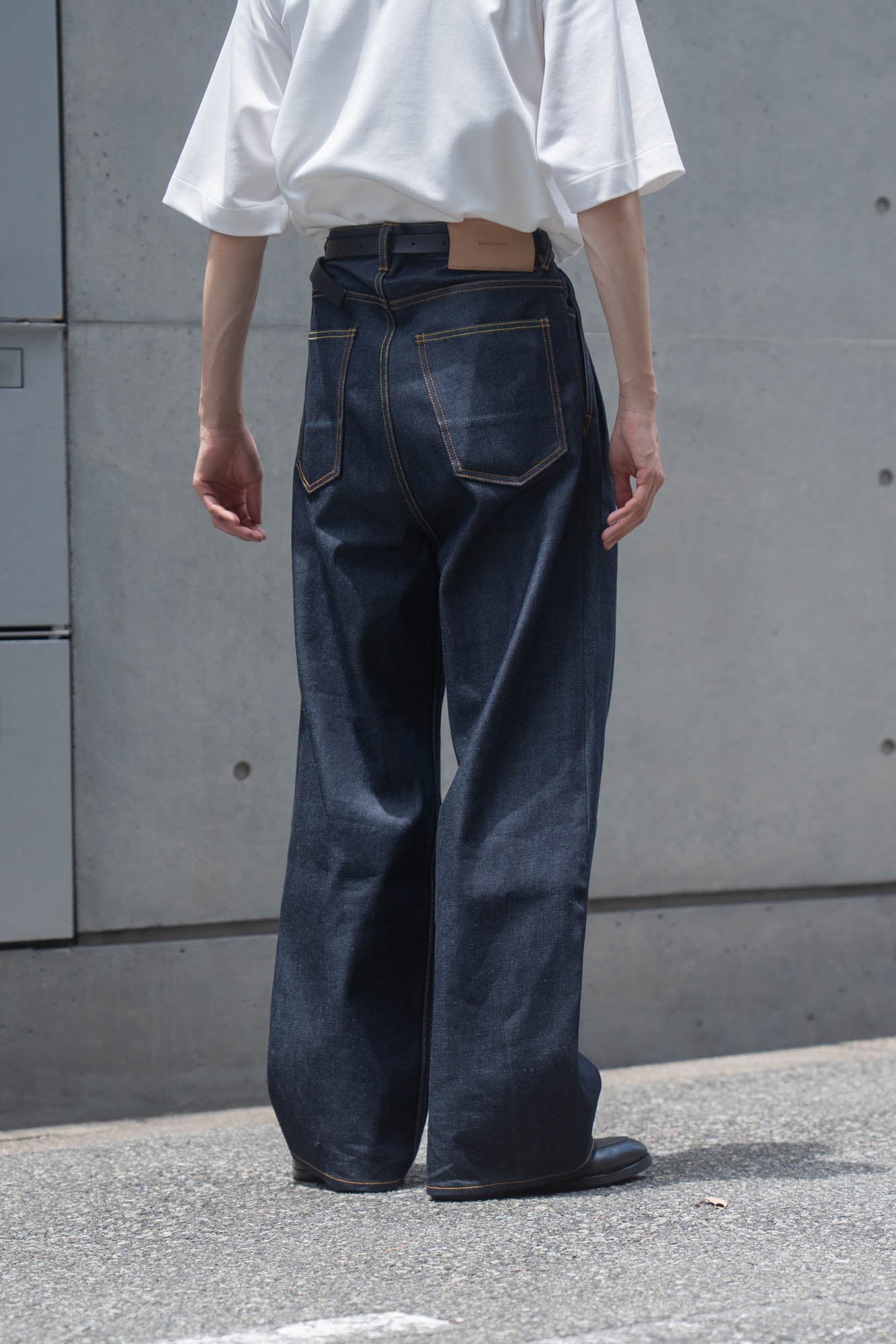 2TUCK WIDE DENIM PANTS -ENTASIS Mk-Ⅲ-