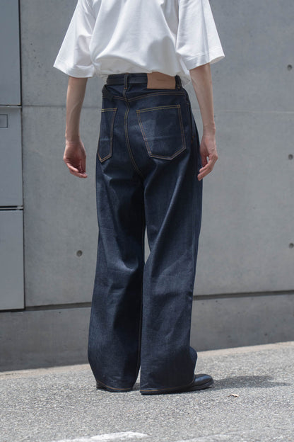 2TUCK WIDE DENIM PANTS -ENTASIS Mk-Ⅲ-