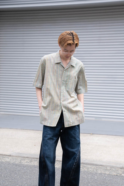 cotton ikat check shirt