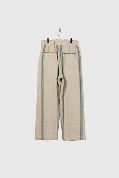 FLLOWER SAK LINEN STRIPE EASY PANTS