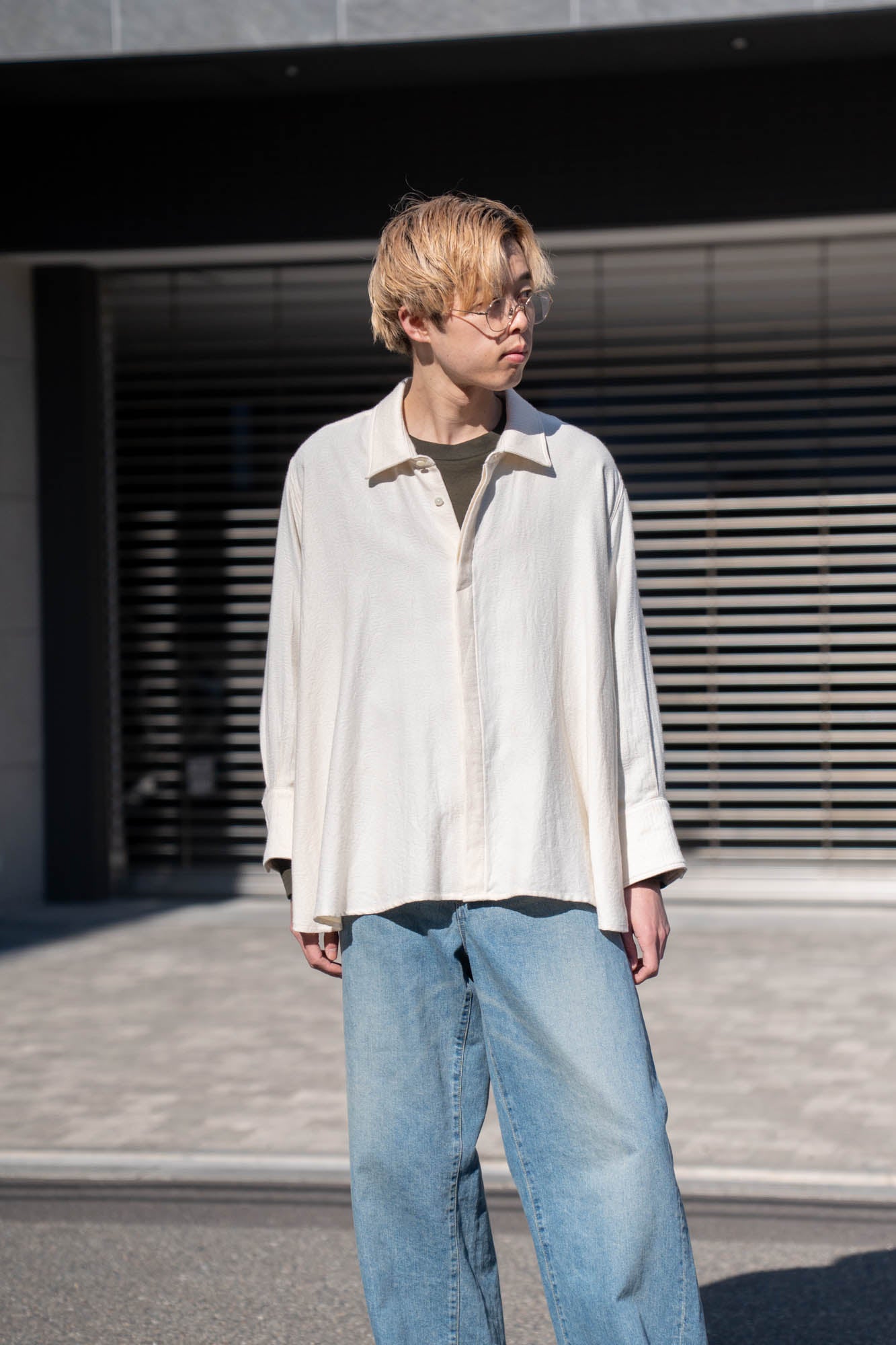 Draped Shirt-Jacket in KP