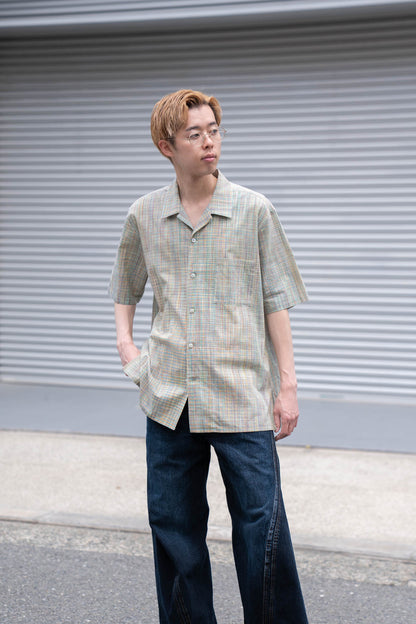 cotton ikat check shirt
