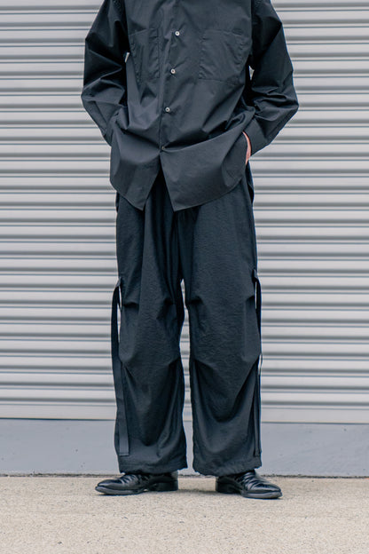 Wo/Ny poplin parachute pants