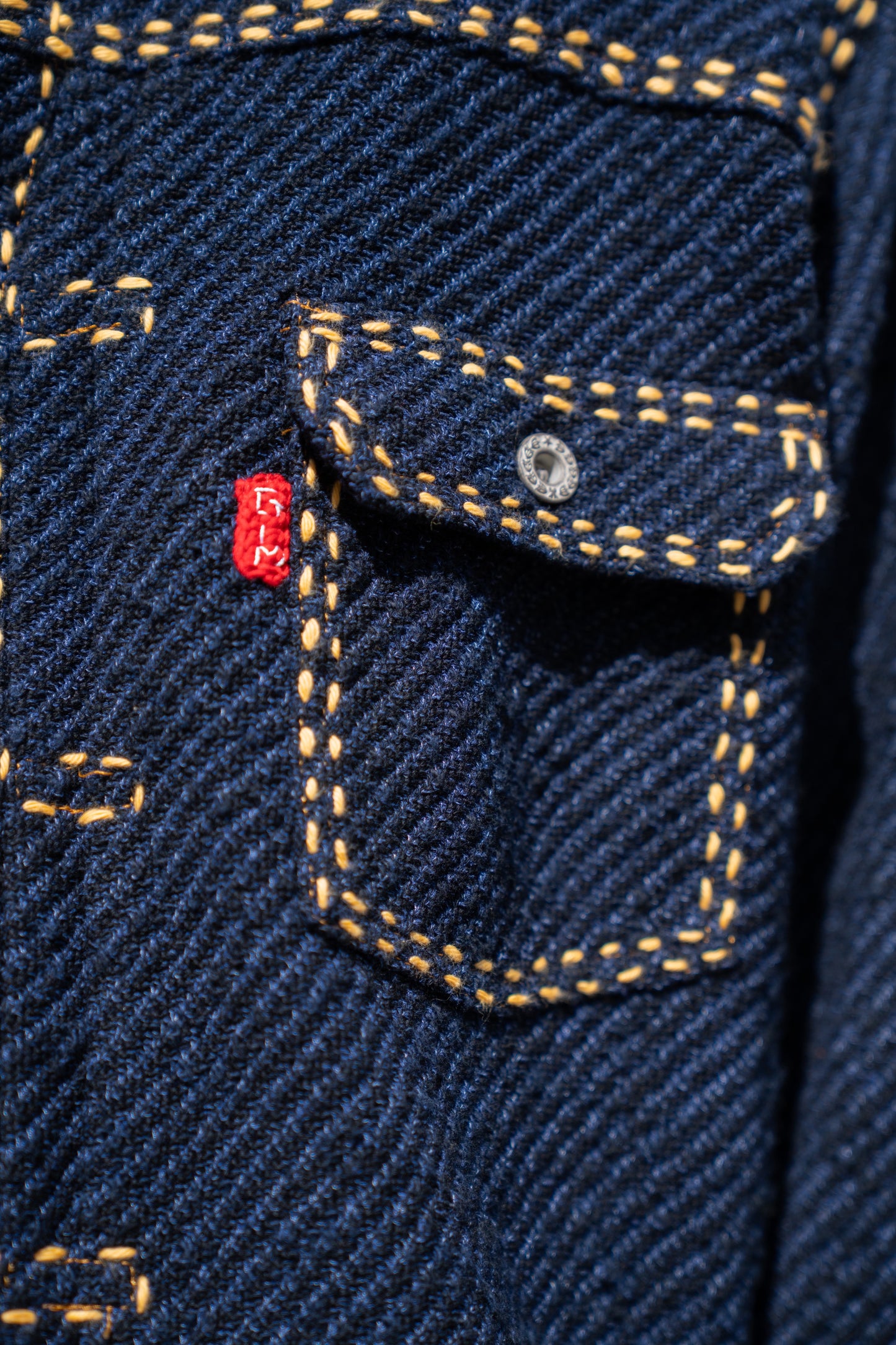 Hand Stitched Rigid Denim Knit Jacket