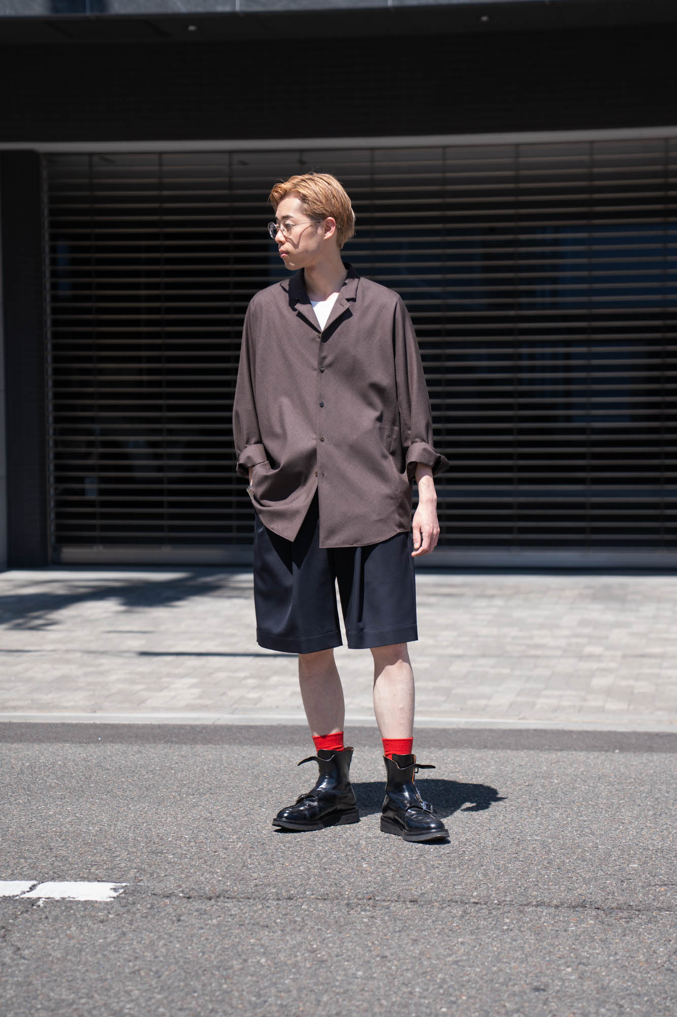 WOOL KERSEY WIDE EASY SHORT TROUSERS(ST.1436) | ショートパンツ